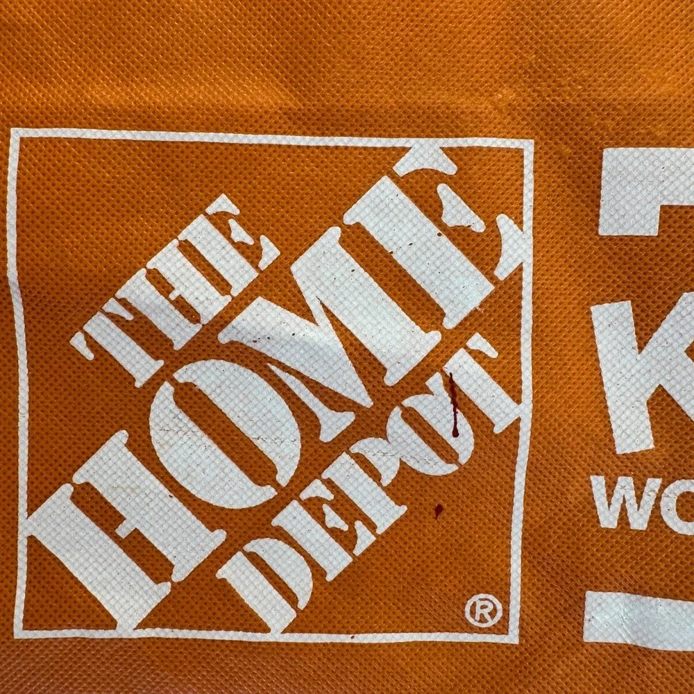Home Depot Kids Workshop Orange Apron with 10 Collectible Workshop Pins DIY Tool